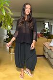 Made in Italy Cotton Blend Knit Top Black 